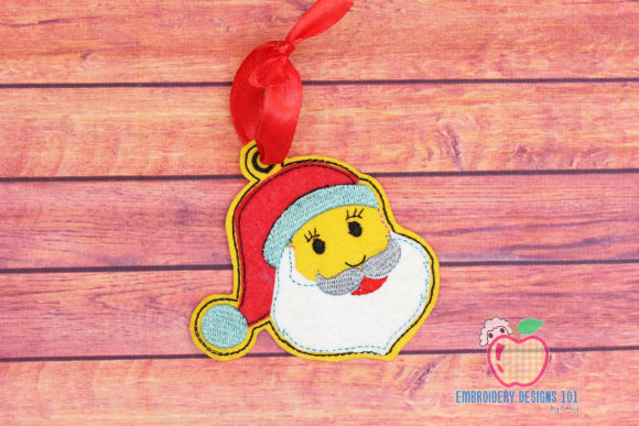 Cartoon Cheerful Santa Face Ornaments