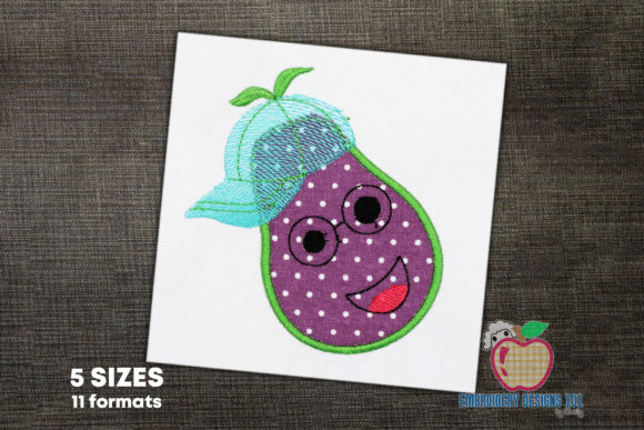 Cartoon of a Happy Pear Applique