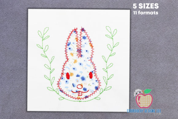 Face of Easter Bunny with the Swirl
