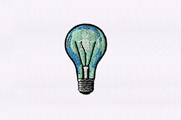 Illuminating Bulb Embroidery Design