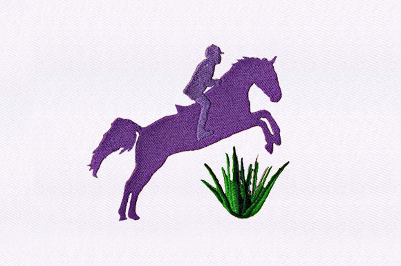 Jockey and Horse Jumping