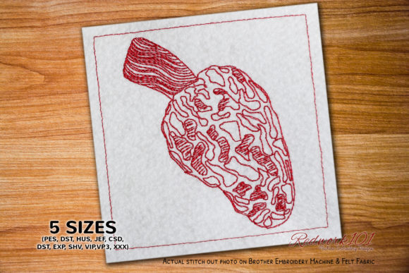 Morel Mushroom Embroidery Design