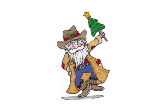 Sassy Cowboy Santa: Holiday Embroidery Review