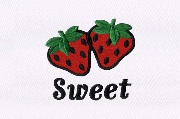 Strawberries Embroidery Design
